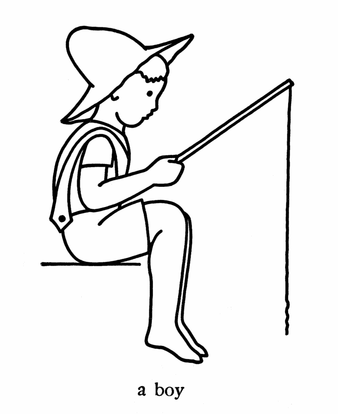 Fishing Coloring Pages for boys Boy Fishing Printable 2020 0355 Coloring4free