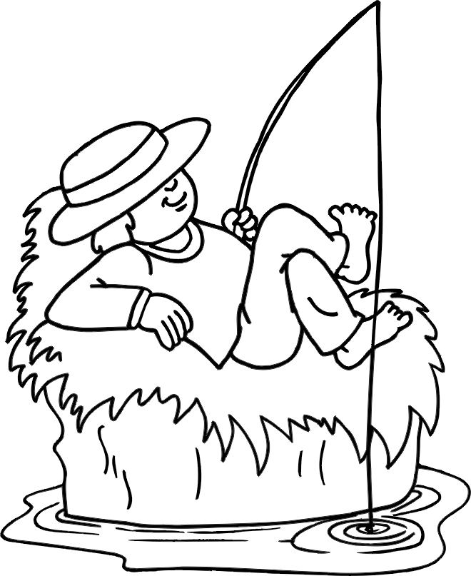 Fishing Coloring Pages for boys Lazy Fishing Printable 2020 0371 Coloring4free