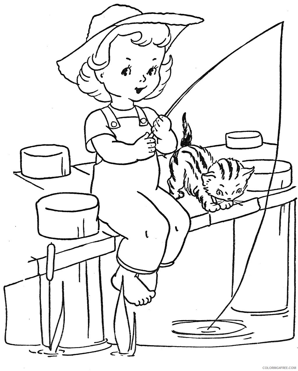 Fishing Coloring Pages for boys Pier Fishing Printable 2020 0373 Coloring4free