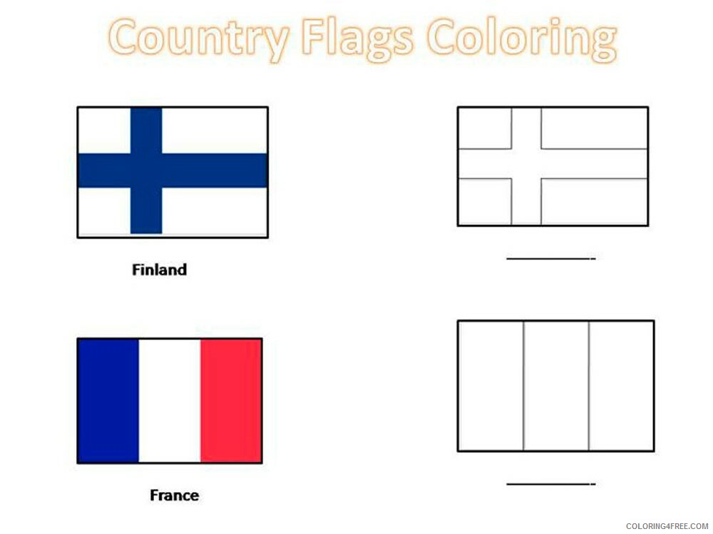 Flags of Countries Coloring Pages Educational 12 Printable 2020 1485 Coloring4free