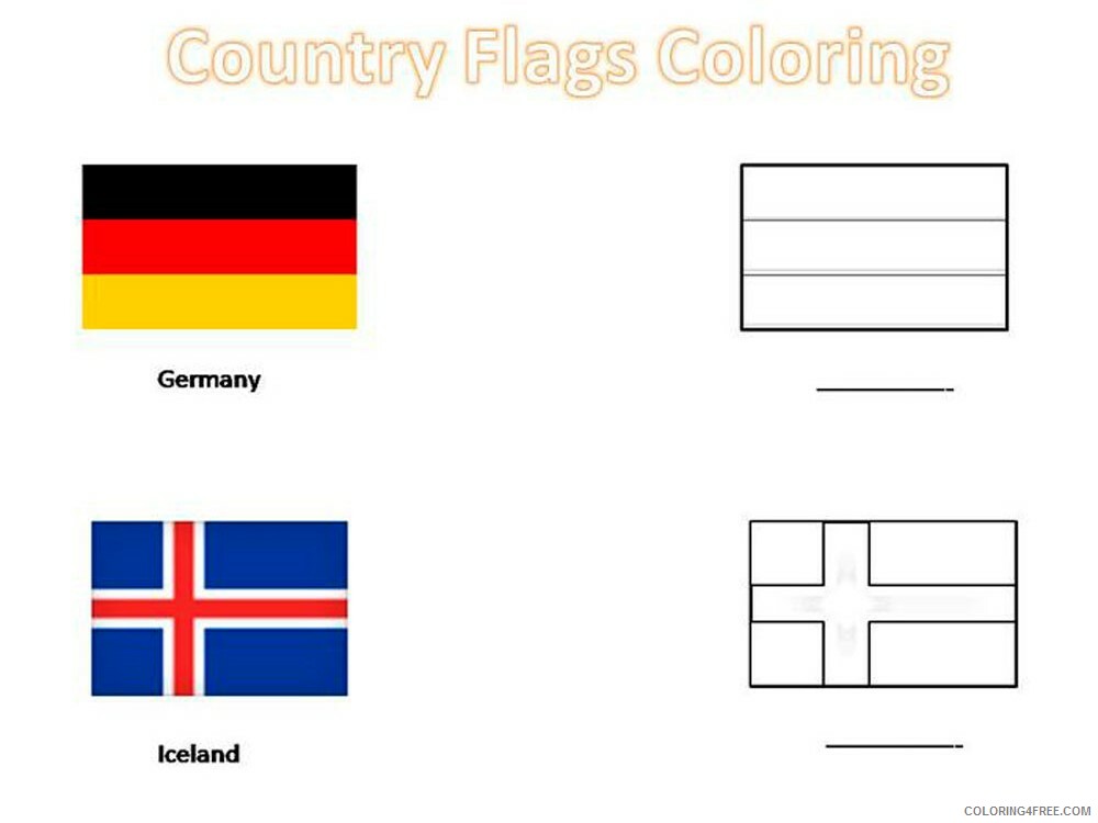 Flags of Countries Coloring Pages Educational 13 Printable 2020 1486 Coloring4free