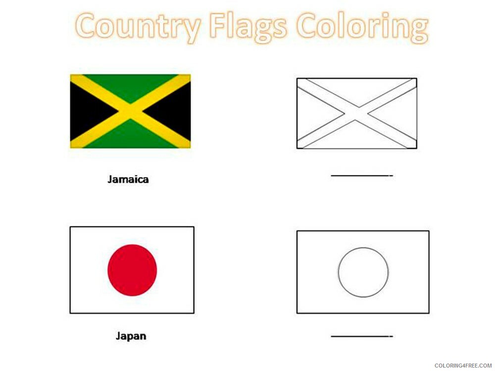Flags of Countries Coloring Pages Educational 14 Printable 2020 1487 Coloring4free