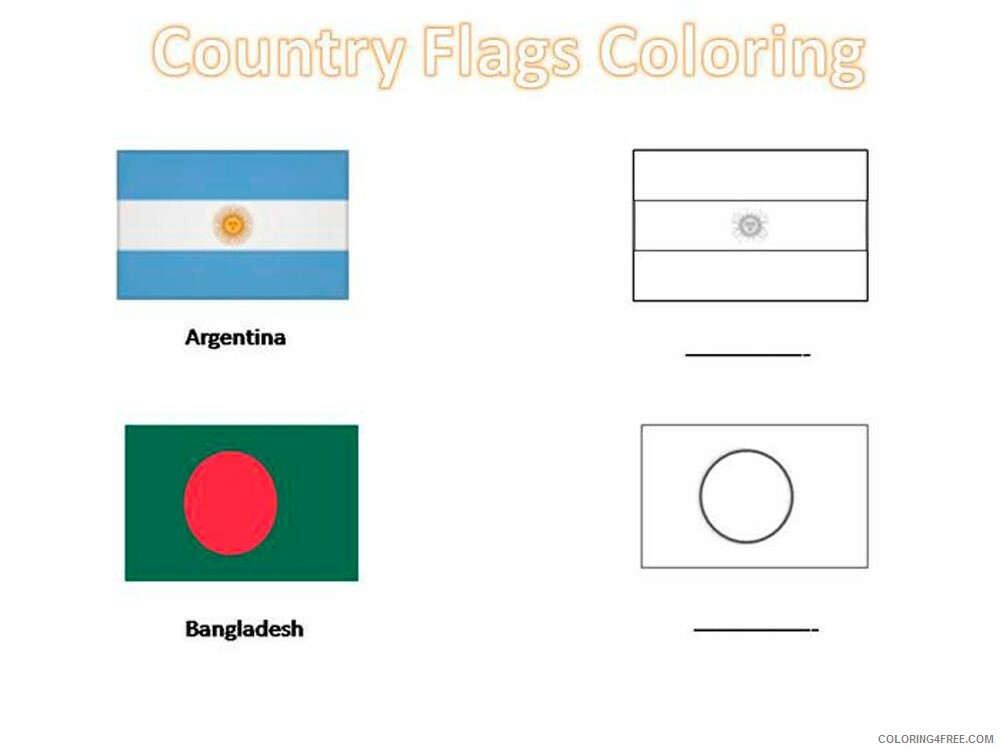 Flags of Countries Coloring Pages Educational 16 Printable 2020 1489 Coloring4free