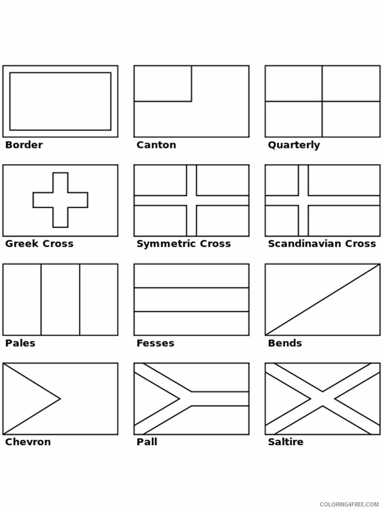 Flags of Countries Coloring Pages Educational 29 Printable 2020 1499 Coloring4free
