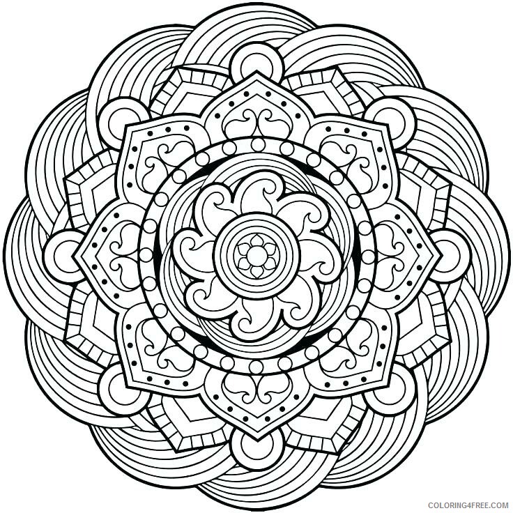 Flower Mandala Coloring Pages Adult Flower Mandala Adult Printable 2020 385 Coloring4free