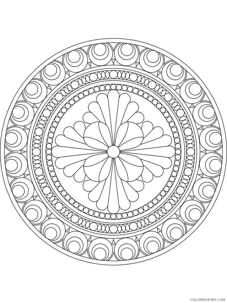 Flower Mandala Coloring Pages Adult Flower Mandala Adult 12 Printable 2020 389 Coloring4free Coloring4free Com