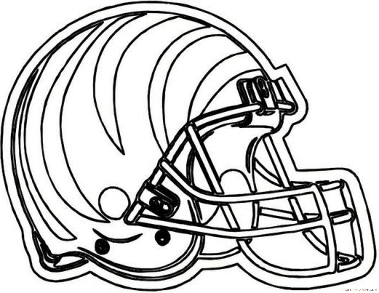 Football Helmet Coloring Pages for boys Printable 2020 0406 Coloring4free