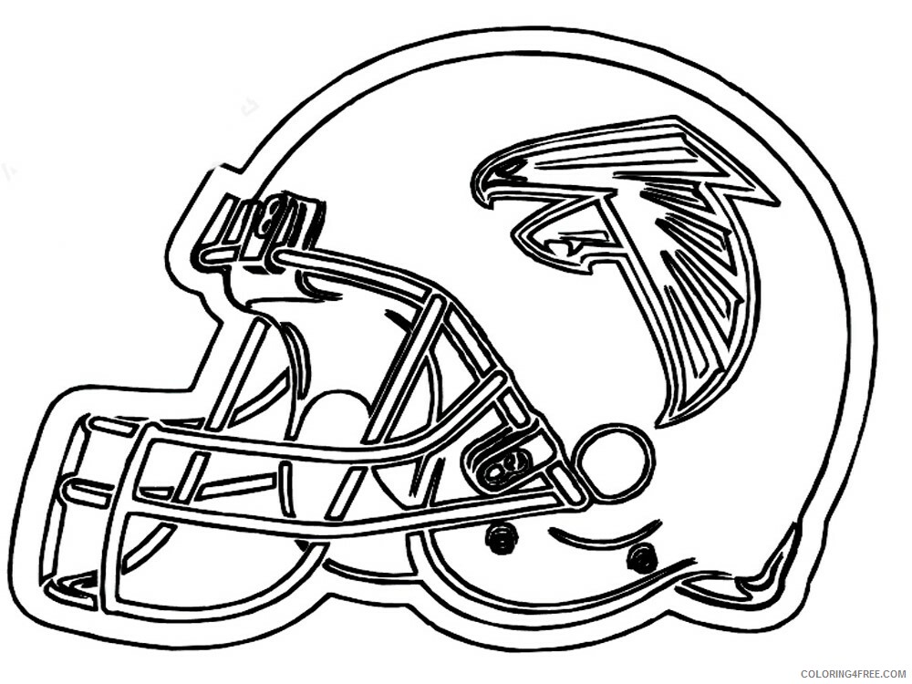 Football Helmet Coloring Pages for boys Printable 2020 0407 Coloring4free