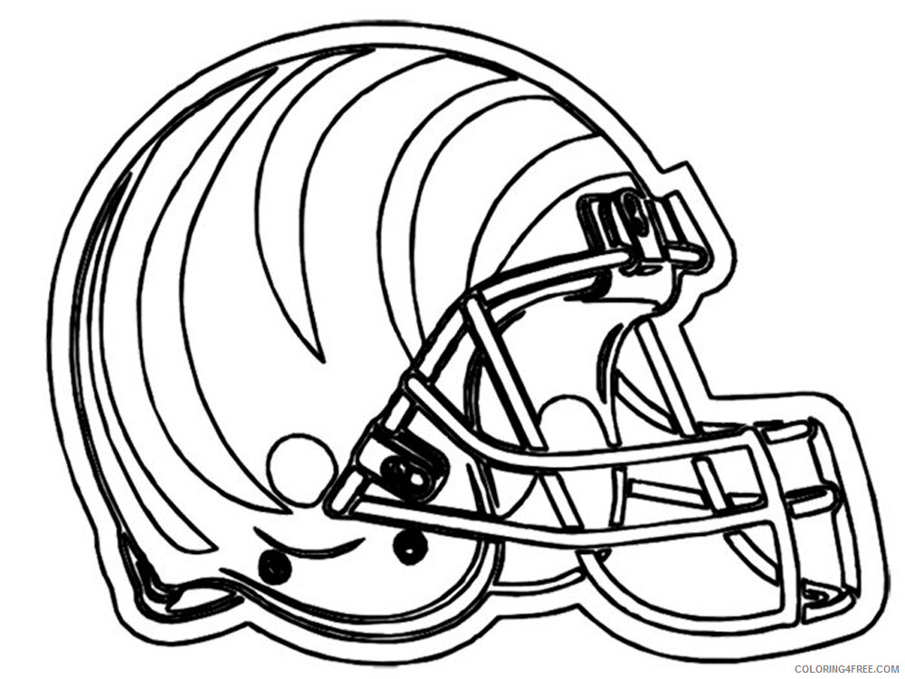 Football Helmet Coloring Pages for boys Printable 2020 0408 Coloring4free