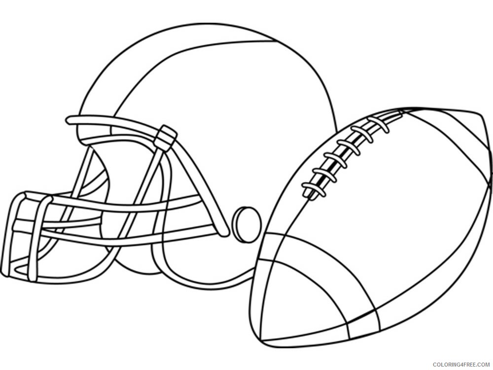 Football Helmet Coloring Pages for boys Printable 2020 0409 Coloring4free