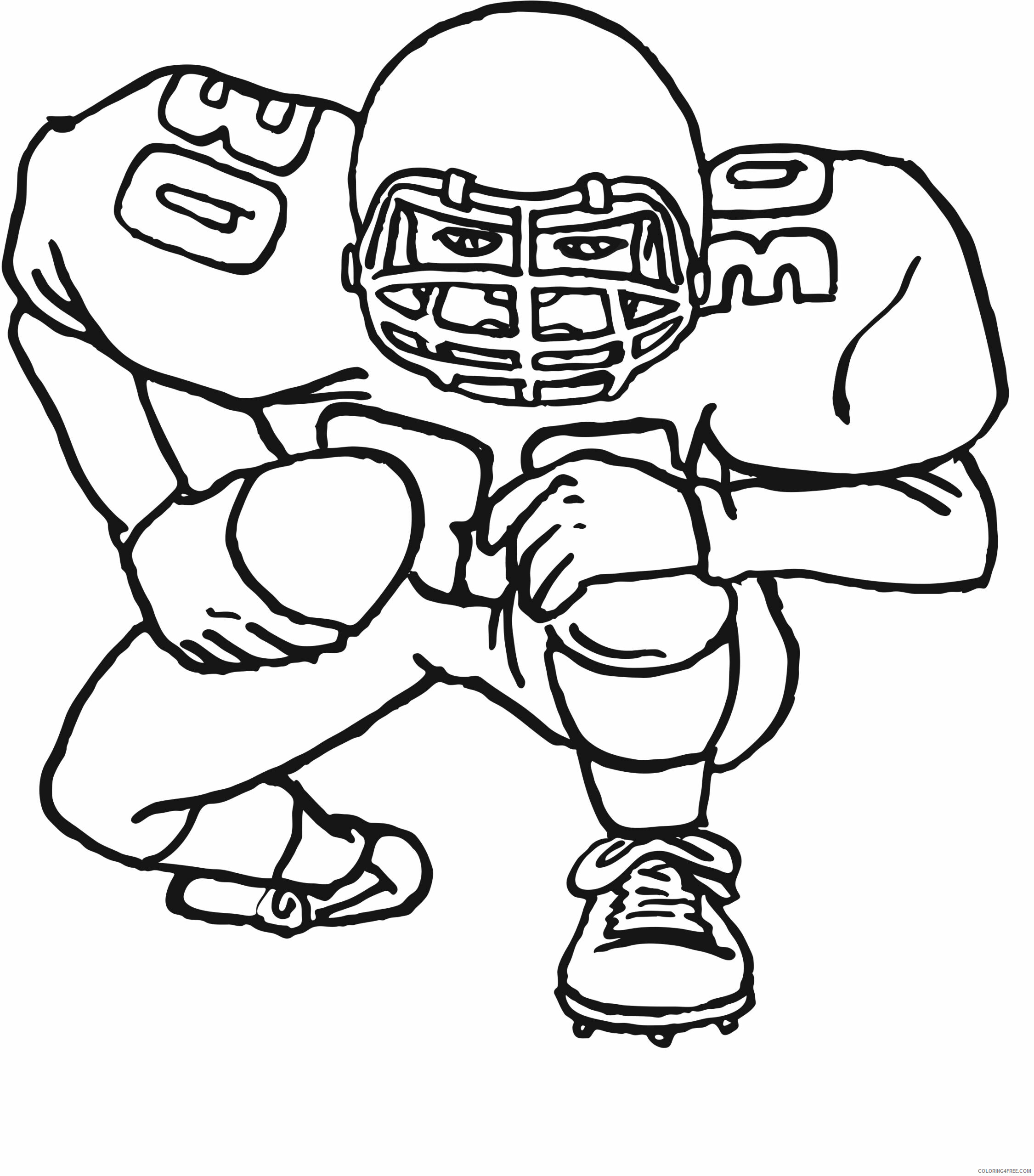 Football Player Coloring Pages for boys Printable 2020 0412 Coloring4free
