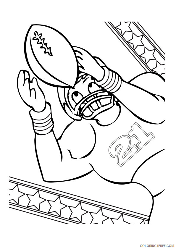 Football Player Coloring Pages for boys Printable 2020 0413 Coloring4free