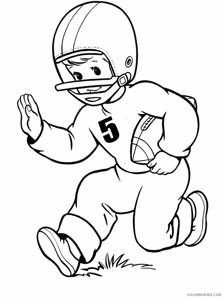 Football Player Coloring Pages for boys Printable 2020 0420 Coloring4free