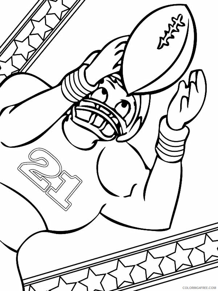 Football Player Coloring Pages for boys Printable 2020 0422 Coloring4free