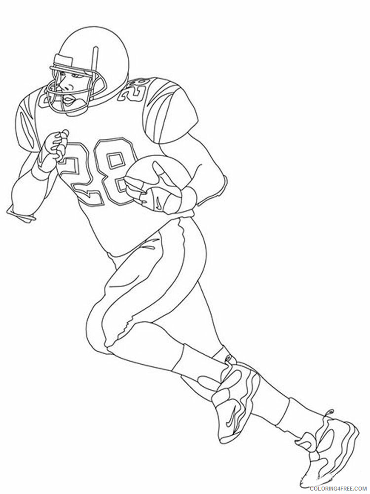 Football Player Coloring Pages for boys Printable 2020 0424 Coloring4free