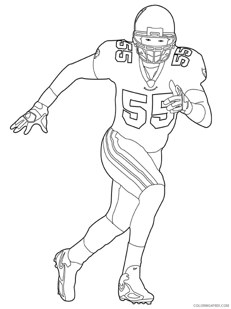 Football Player Coloring Pages for boys Printable 2020 0425 Coloring4free