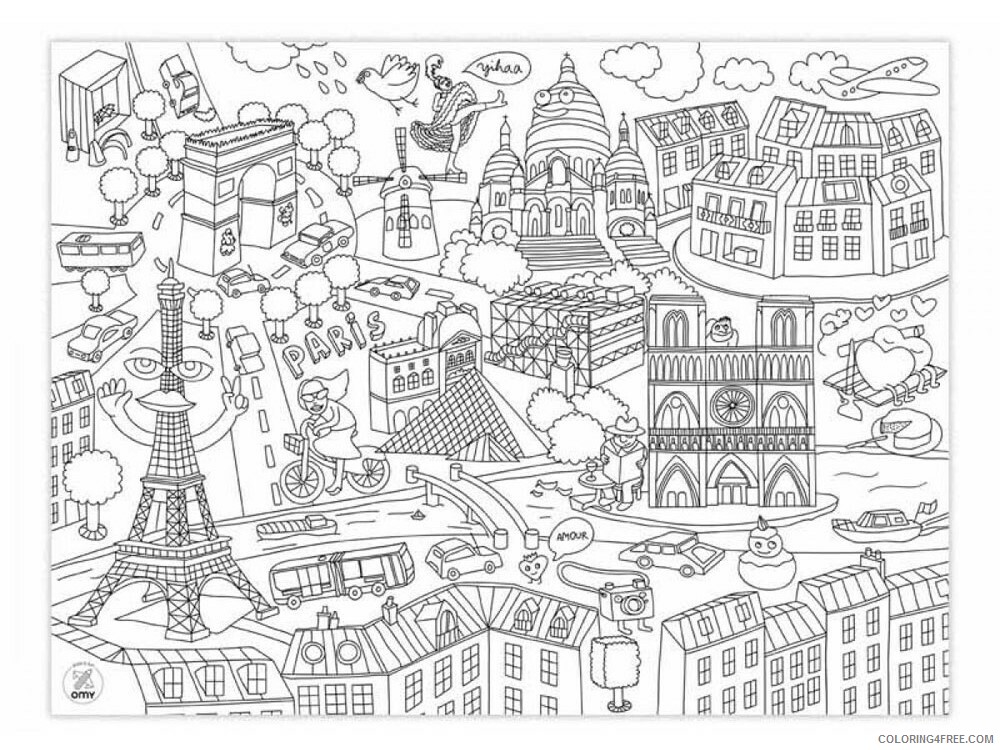 France Coloring Pages Countries of the World Educational Printable 2020 451 Coloring4free
