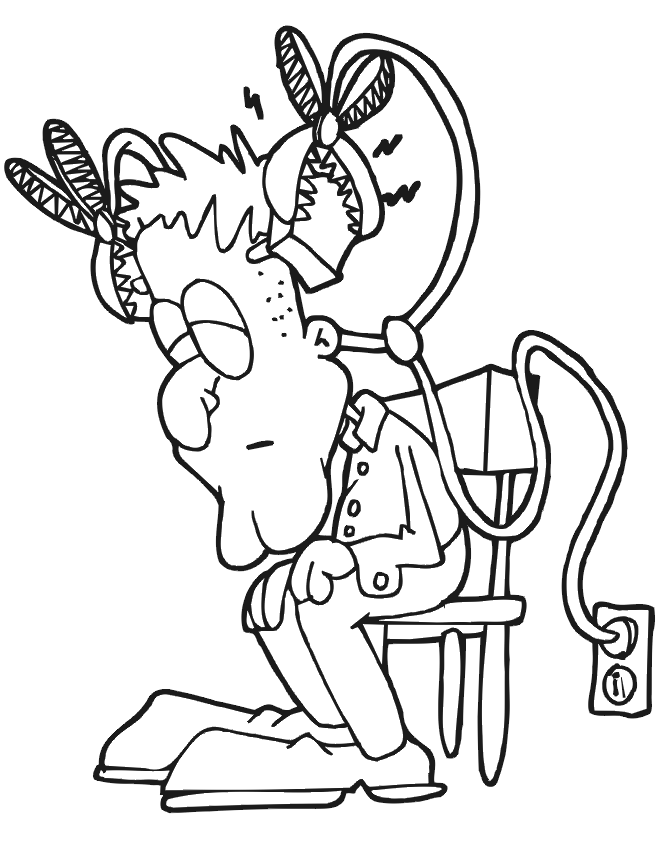 Frankenstein Coloring Pages For Boys Frankensteins Electric Chair 2020 0459 Coloring4free Coloring4free Com - roblox electric chair