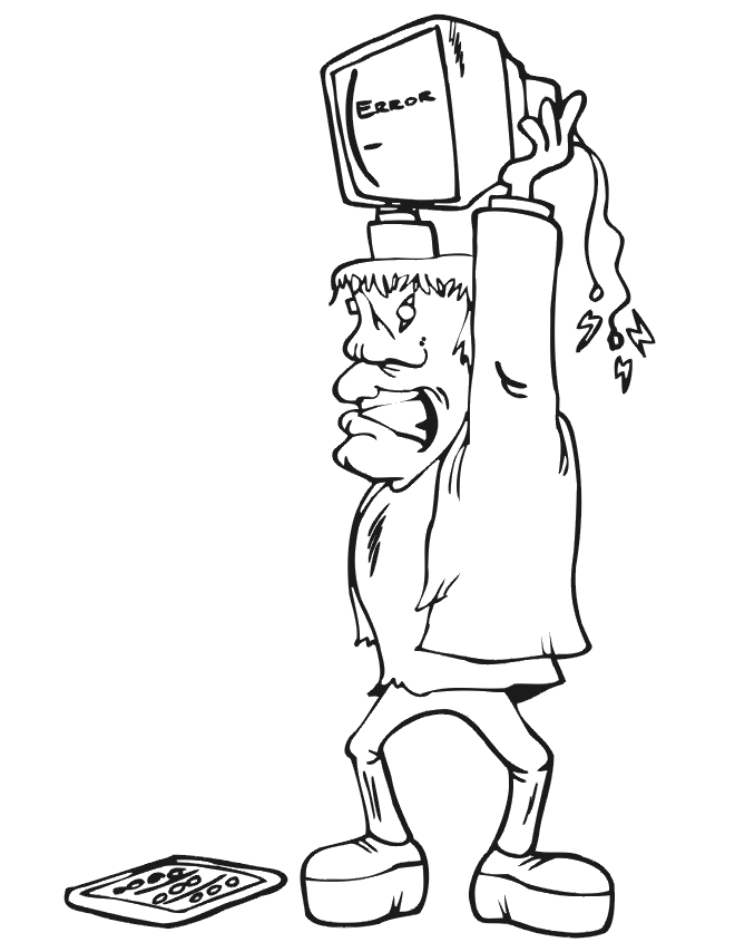 Frankenstein Coloring Pages for boys angry frankenstein Printable 2020 0447 Coloring4free