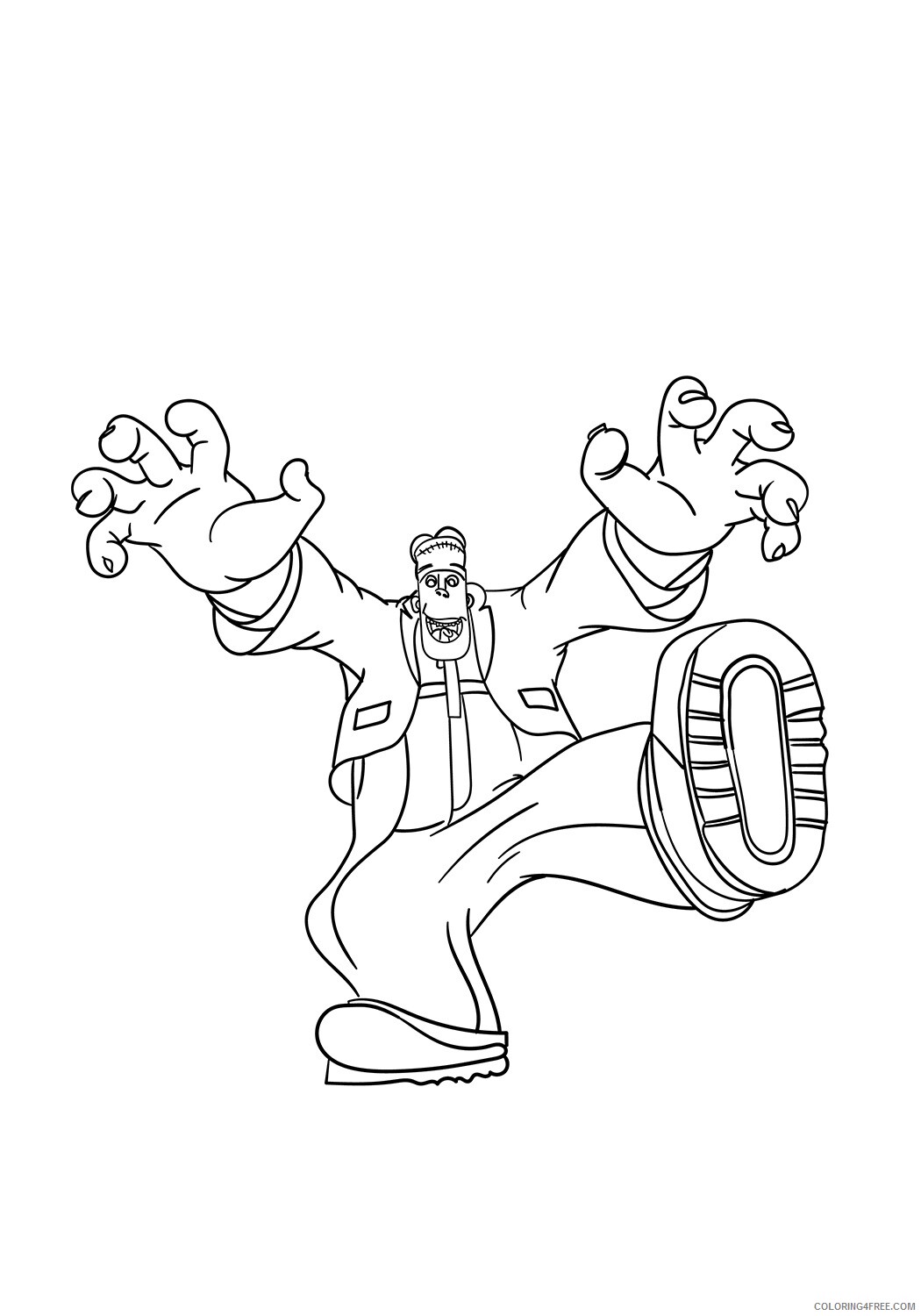 Frankenstein Coloring Pages for boys frankenstein 17 a4 Printable 2020 0445 Coloring4free