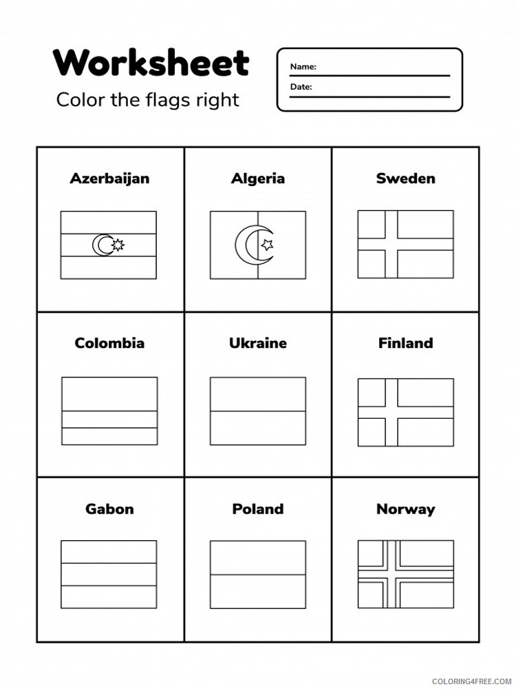 Geography Coloring Pages Educational Geography 10 Printable 2020 1506 Coloring4free