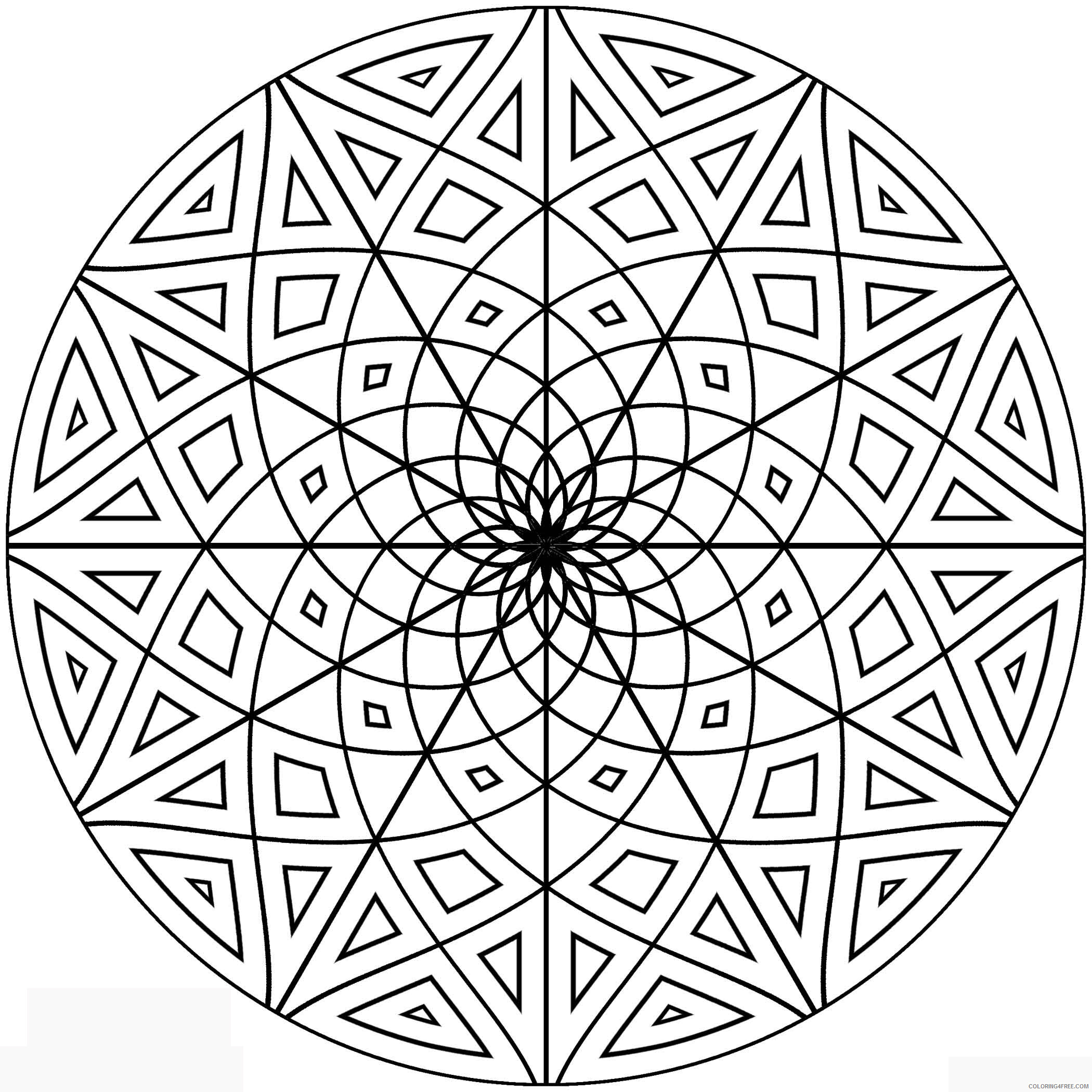 Geometric Design Coloring Pages Adult Free Geometric 2 Printable 2020 414 Coloring4free