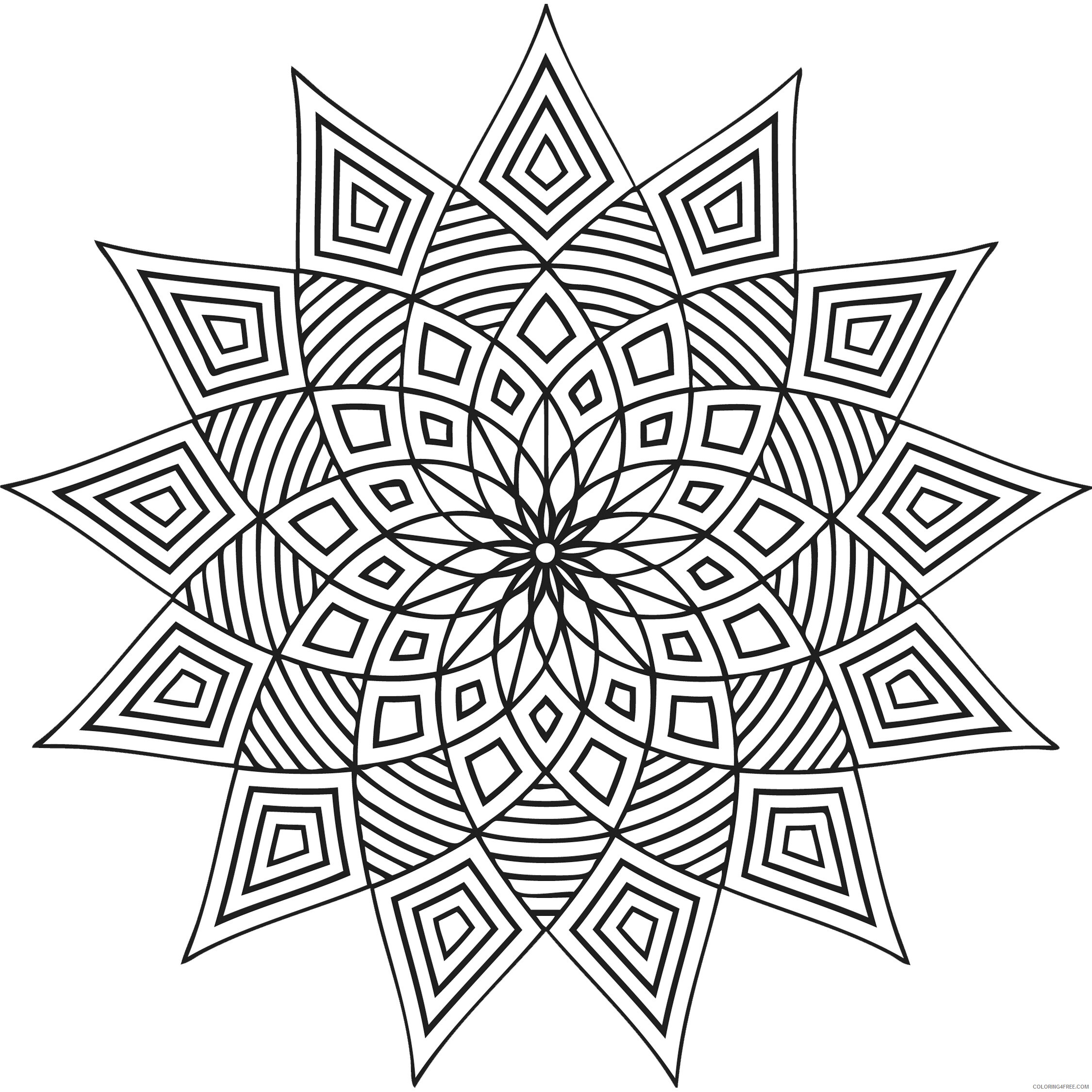 Geometric Design Coloring Pages Adult Geometric Design 2 Printable 2020 438 Coloring4free