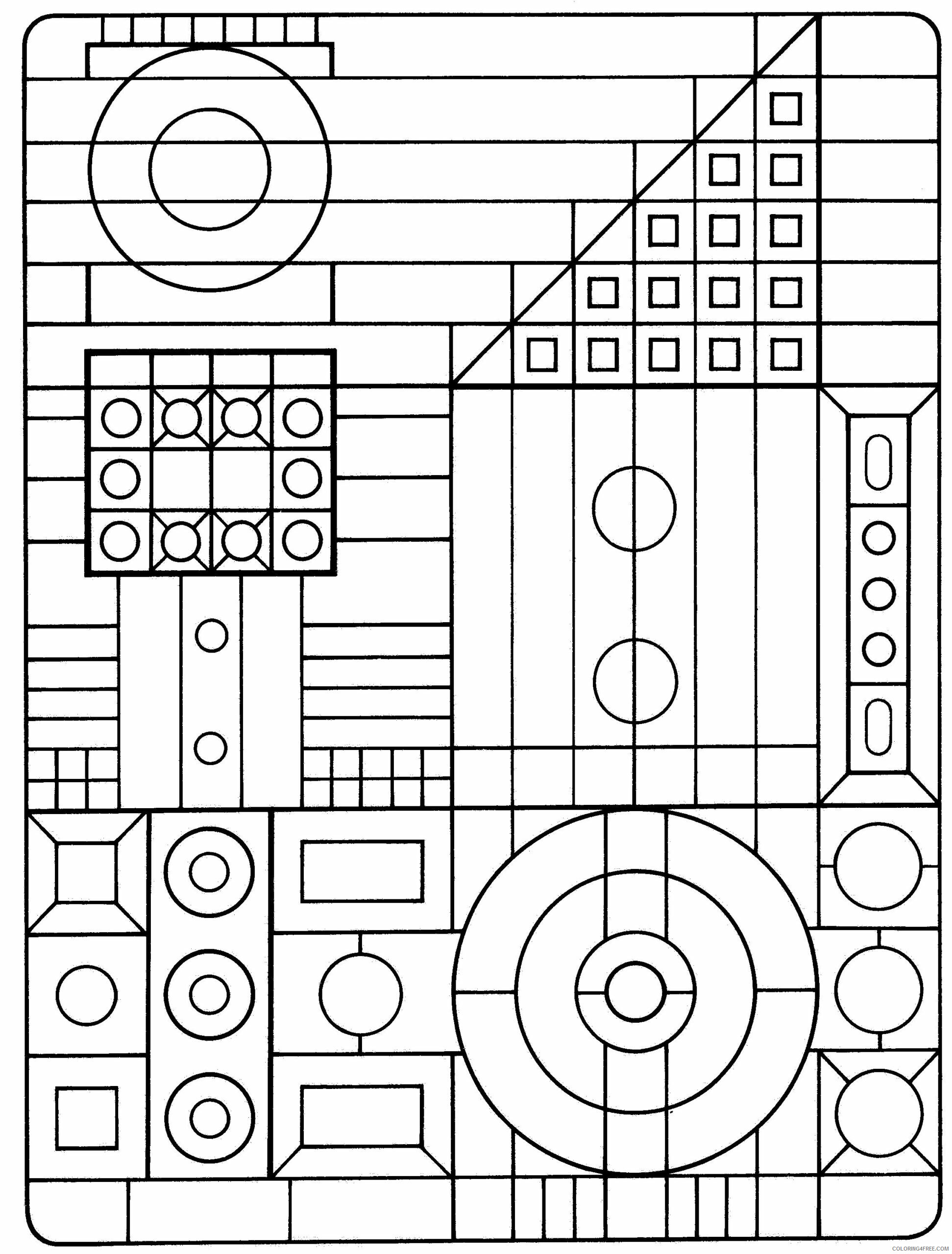 Geometric Design Coloring Pages Adult Geometric Printable 2020 430 Coloring4free