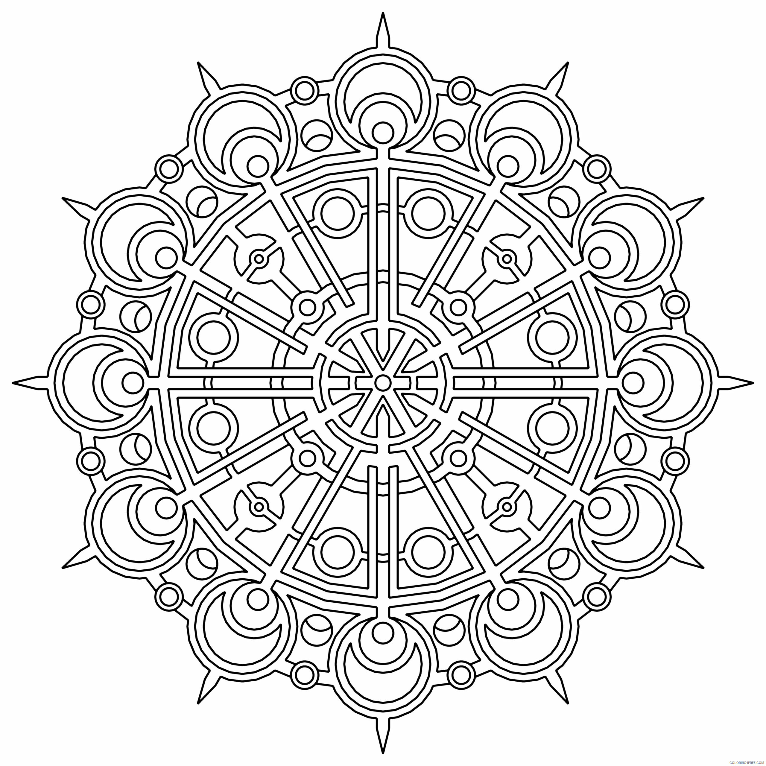 Geometric Design Coloring Pages Adult Geometric Printable 2020 434 Coloring4free