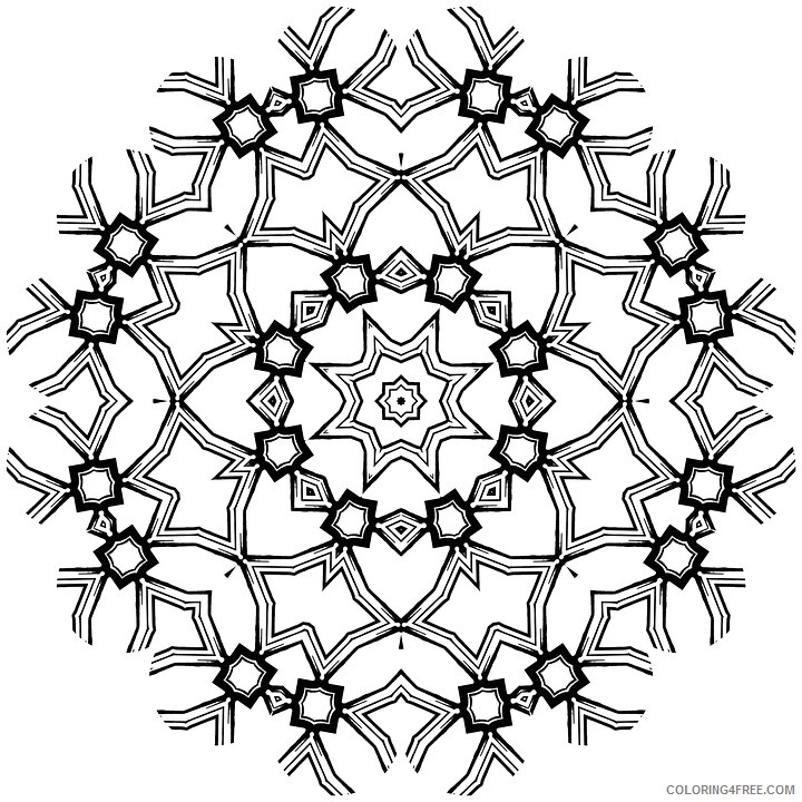 Geometric Design Coloring Pages Adult designs to and print Printable 2020 454 Coloring4free