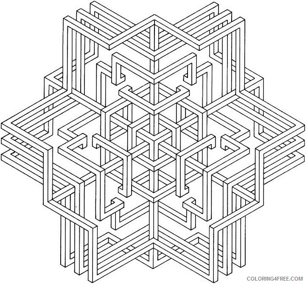Geometric Design Coloring Pages Adult geometric 1 Printable 2020 423 Coloring4free