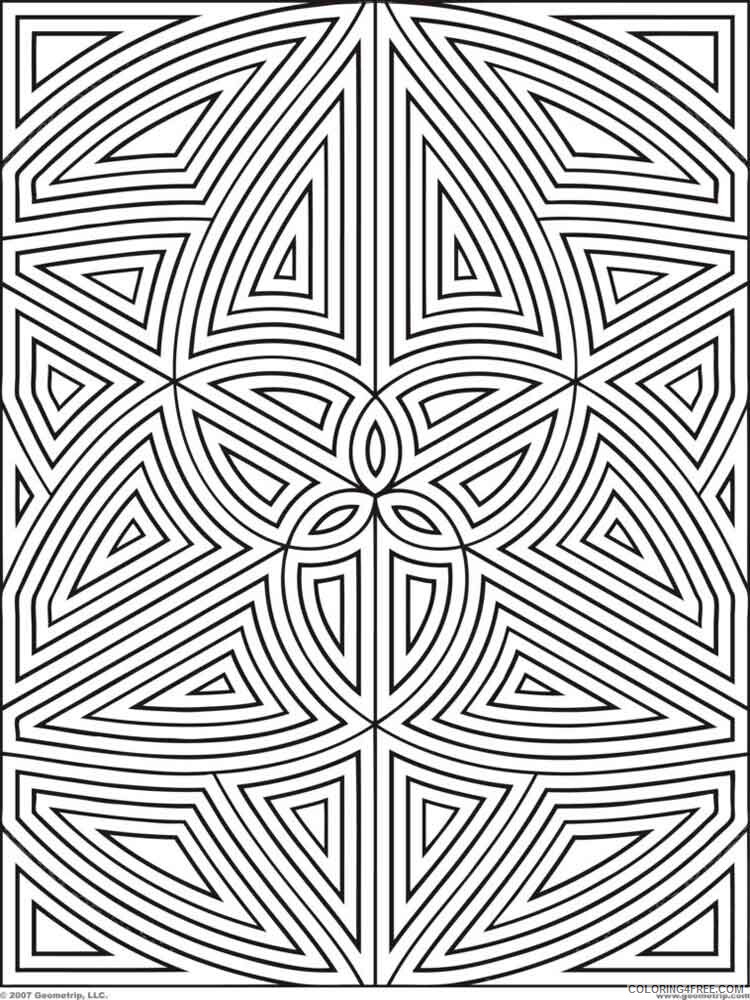 Geometric Design Coloring Pages Adult geometric design adult Printable 2020 445 Coloring4free