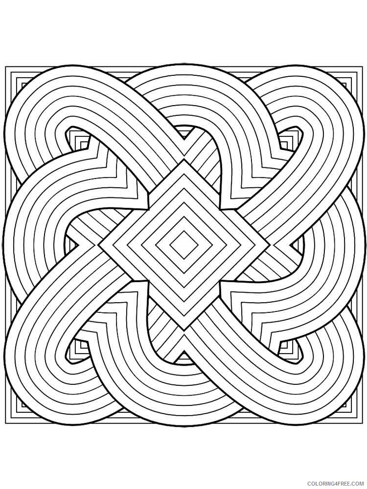 Geometric Design Coloring Pages Adult geometric design adult Printable 2020 448 Coloring4free