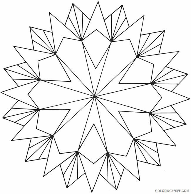 Geometric Design Coloring Pages Adult Geometric For Adults Printable 2020 424 Coloring4free Coloring4free Com