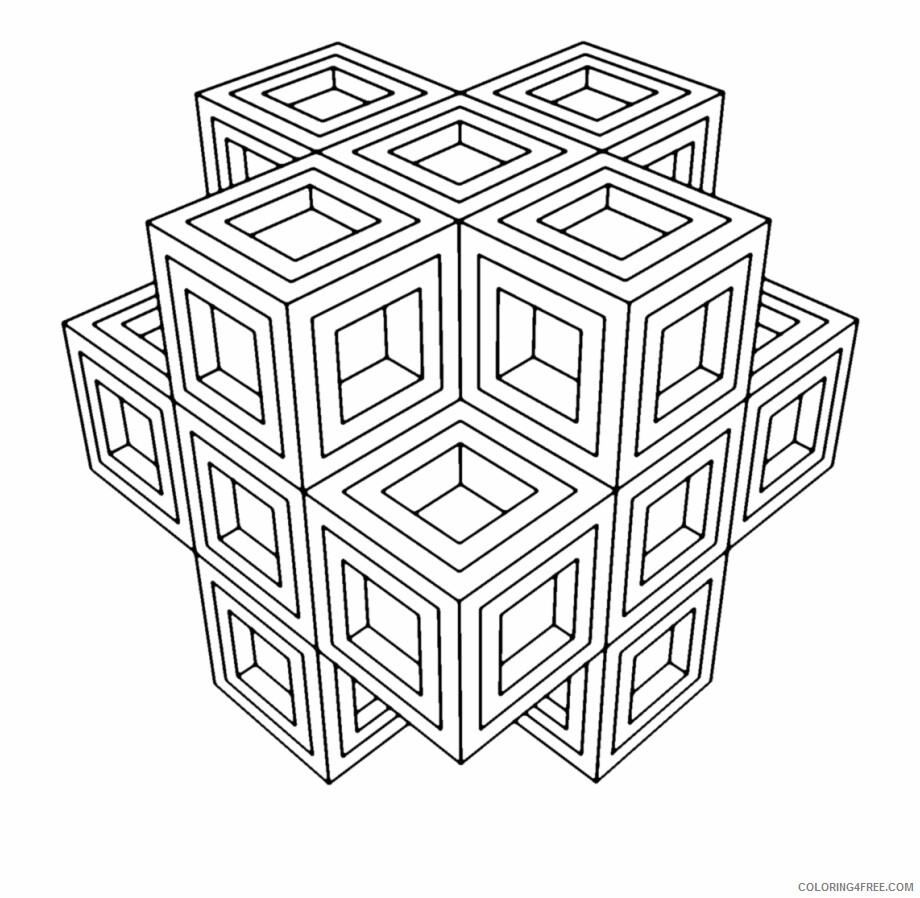 Geometric Design Coloring Pages Adult sacred Printable 2020 410 Coloring4free