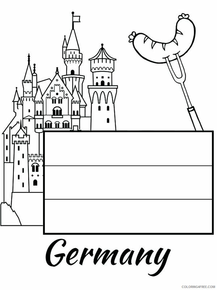 Germany Coloring Pages Countries of the World Educational Printable 2020 459 Coloring4free