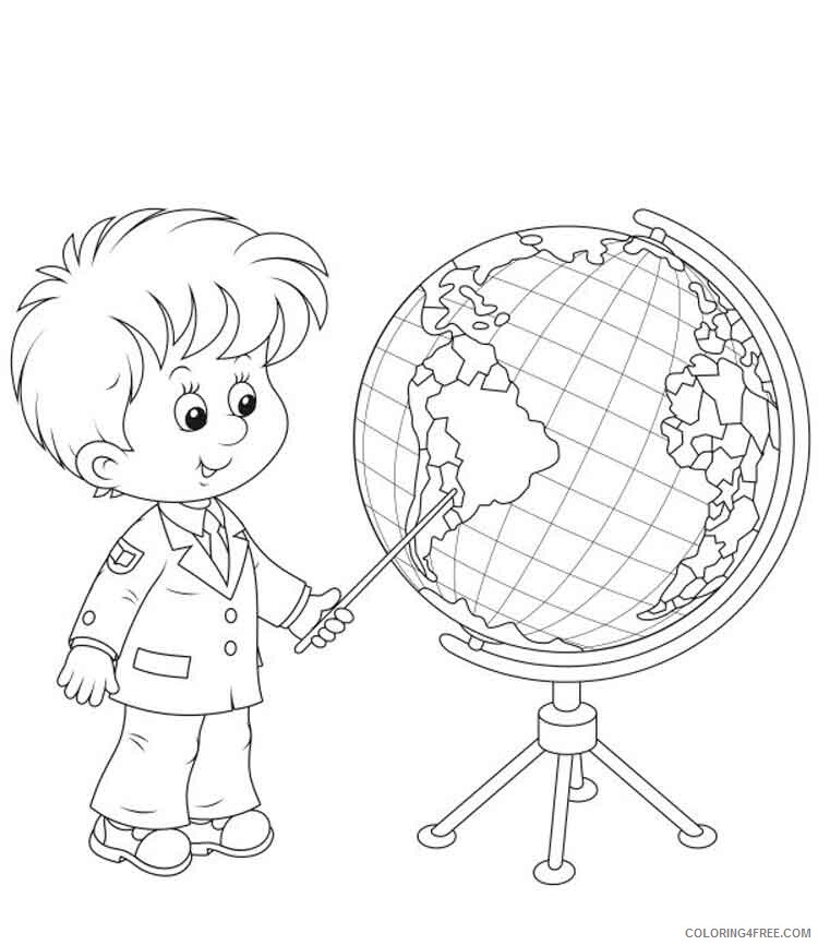 Globe Coloring Pages Educational globe 6 Printable 2020 1520 Coloring4free