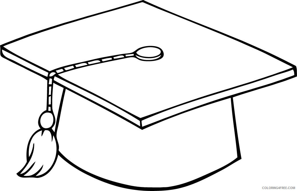 Graduation Coloring Pages Educational Graduation Hat Printable 2020 1530 Coloring4free