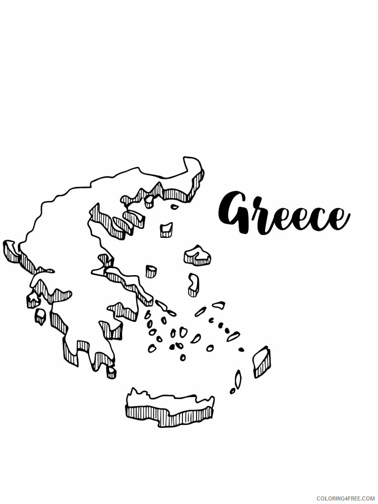 Greece Coloring Pages Countries of the World Educational Printable 2020 465 Coloring4free