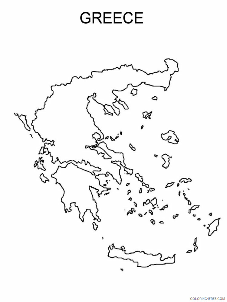 Greece Coloring Pages Countries of the World Educational Printable 2020 468 Coloring4free