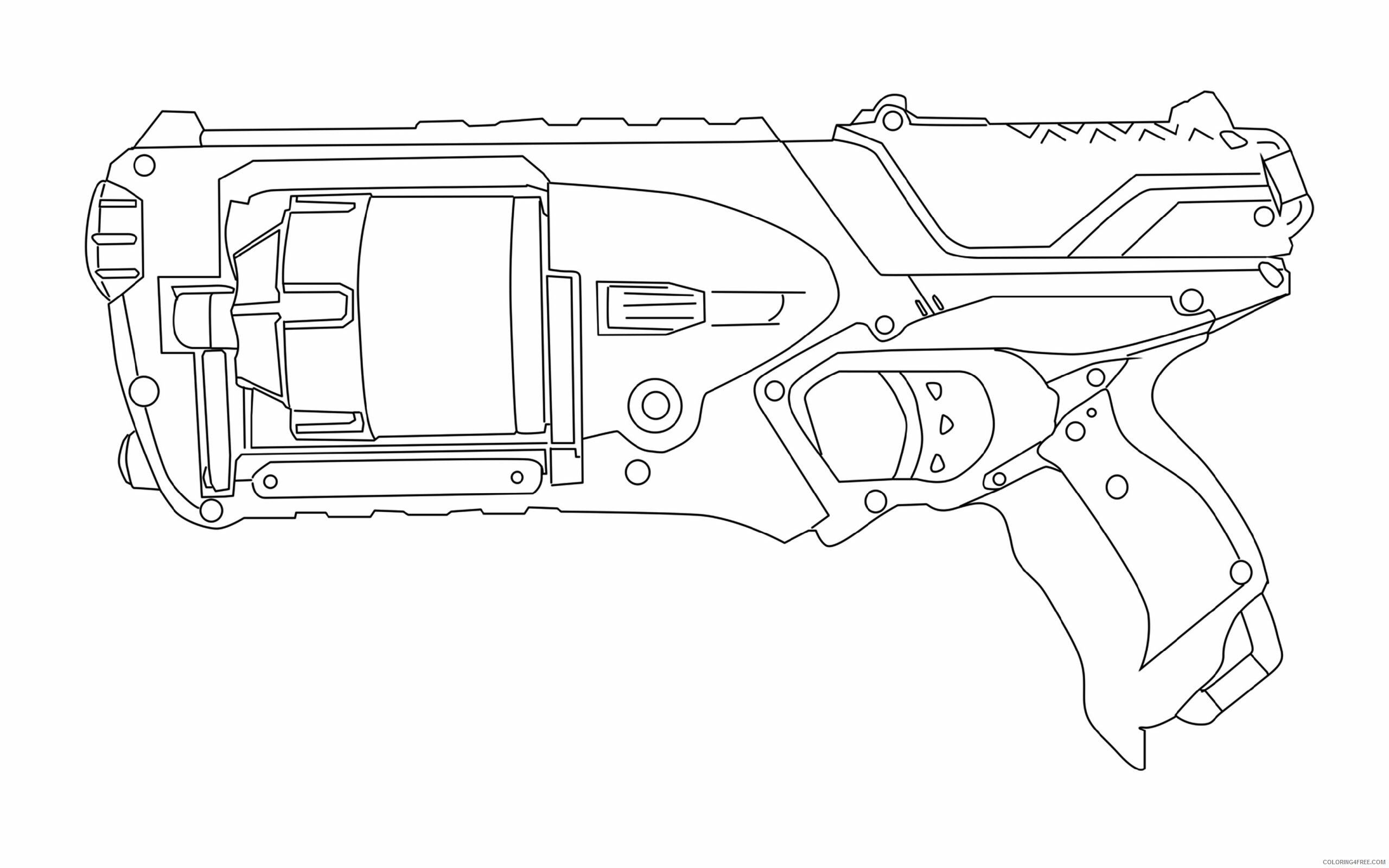 Gun Coloring Pages for boys Nerf Gun Maverick Schematic Printable 2020 0478 Coloring4free