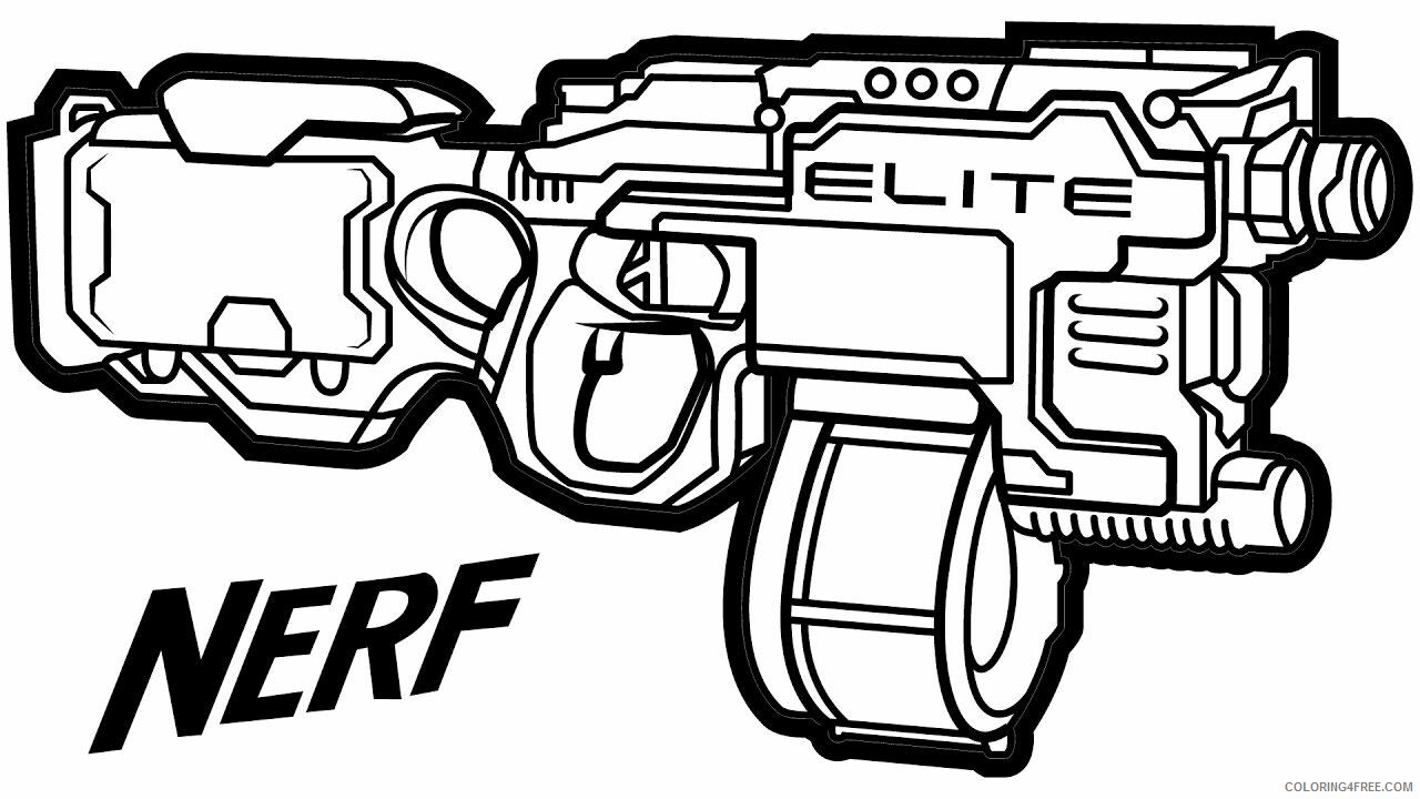 Gun Coloring Pages for boys Nerf Gun Printable 2020 0477 Coloring4free