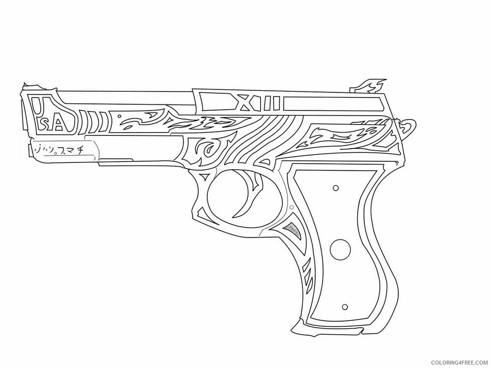 Gun Coloring Pages for boys gun 14 Printable 2020 0467 Coloring4free