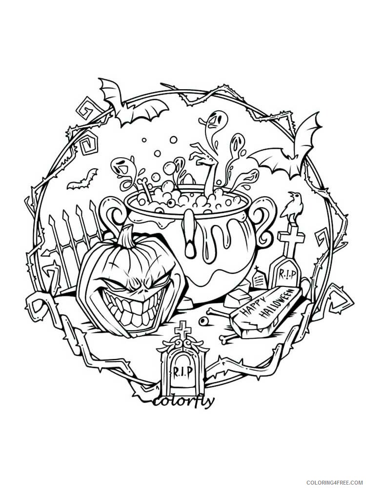 Halloween for Adults Coloring Pages halloween for adults 12 Printable 2020 630 Coloring4free
