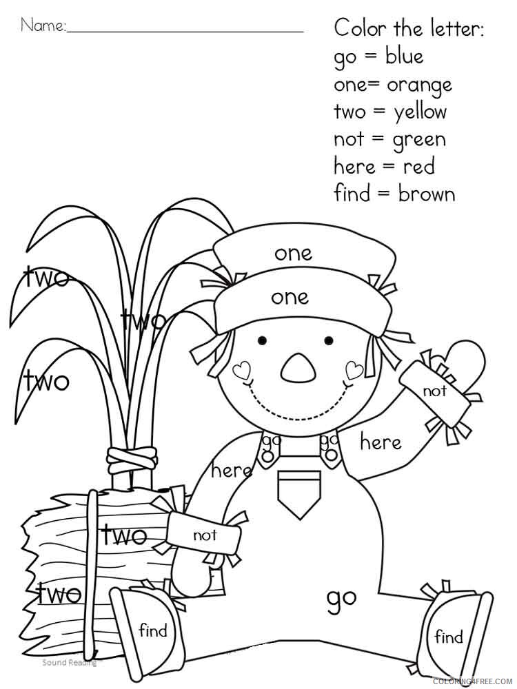 Hidden Sight Words Coloring Pages Educational educational Printable 2020 1532 Coloring4free