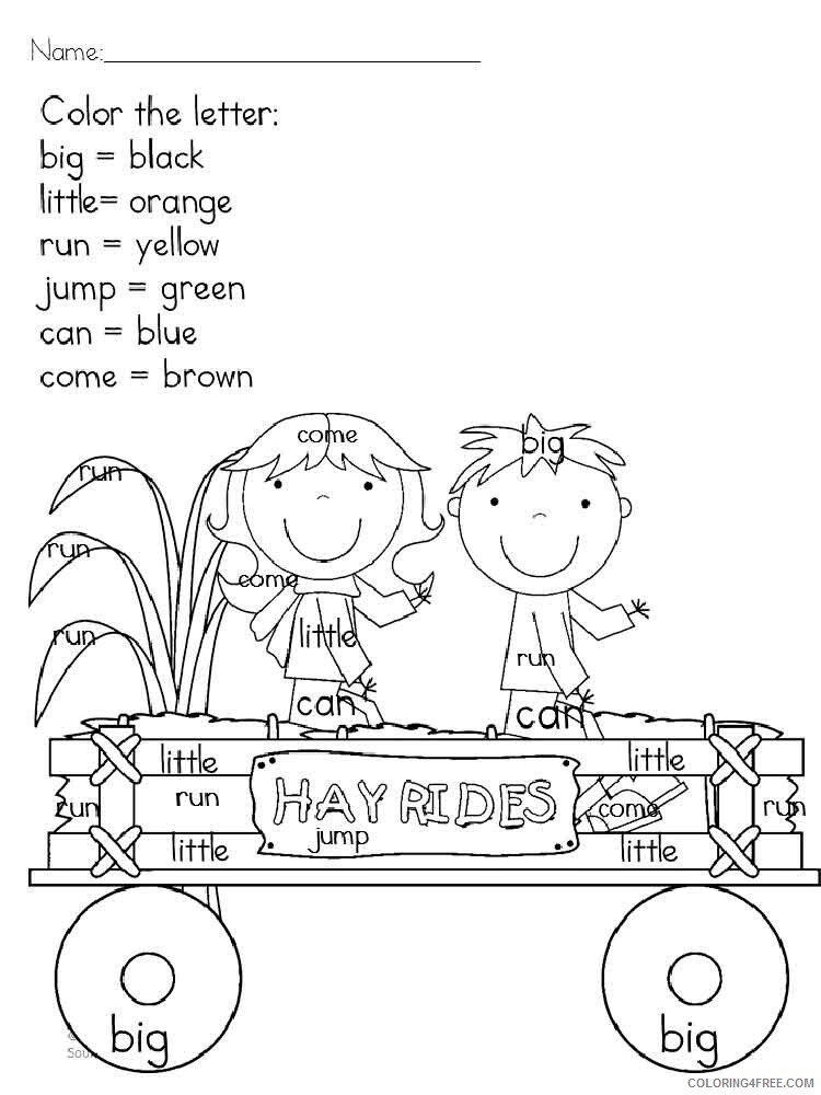 Hidden Sight Words Coloring Pages Educational educational Printable 2020 1534 Coloring4free