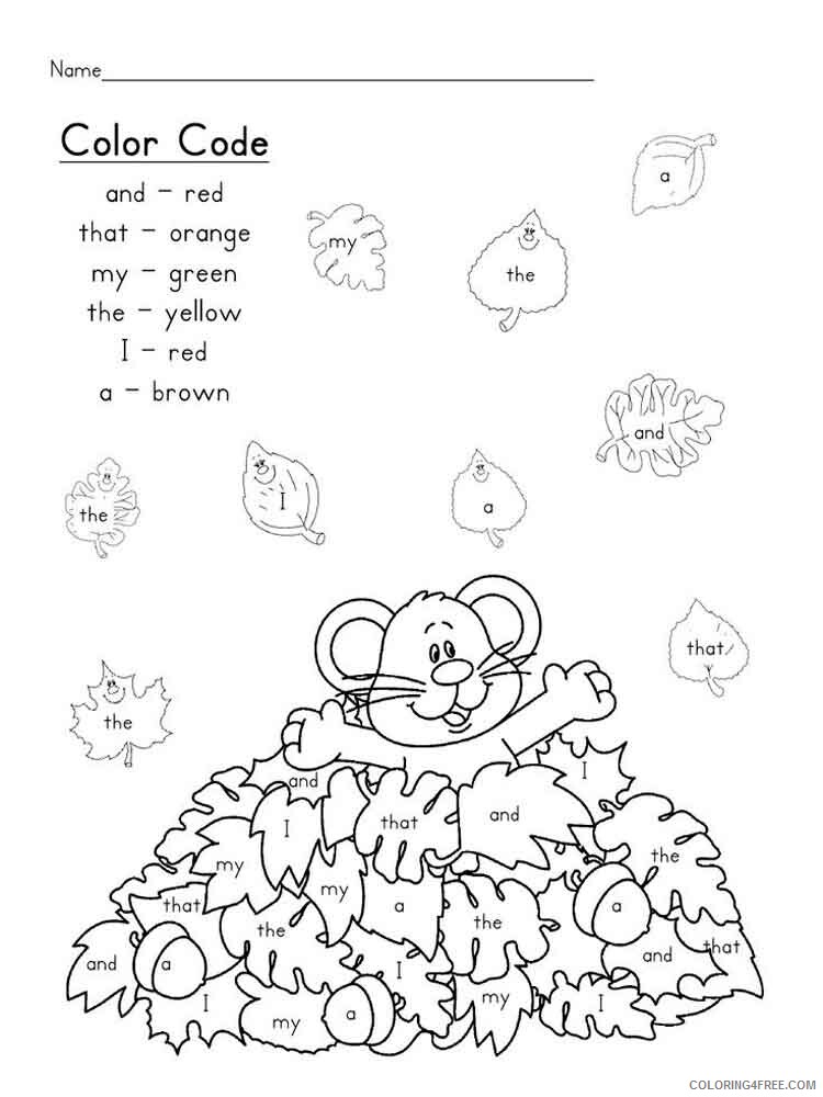 Hidden Sight Words Coloring Pages Educational educational Printable 2020 1536 Coloring4free