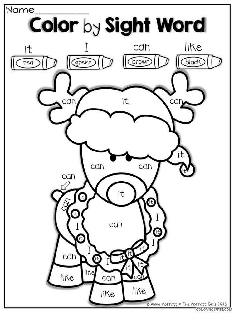 Hidden Sight Words Coloring Pages Educational educational Printable 2020 1540 Coloring4free
