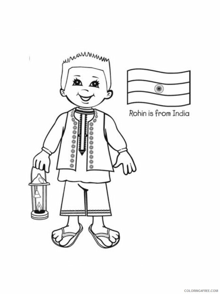 India Coloring Pages Countries of the World Educational 1 Printable 2020 484 Coloring4free