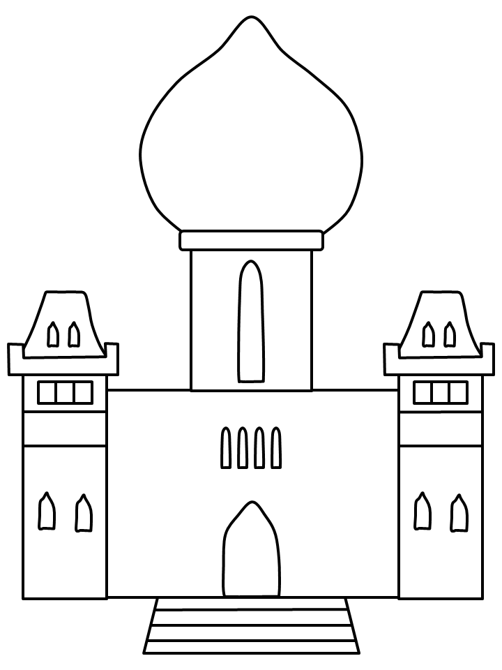 India Coloring Pages Countries of the World Educational palace 2020 493 Coloring4free